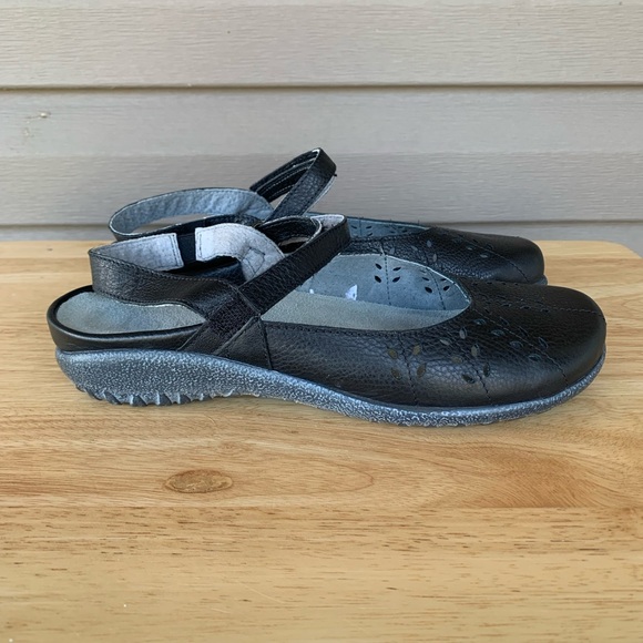 Naot Rari Slingback Flat Soft Black Leather Size  EU37/US Size 6 - Picture 5 of 10